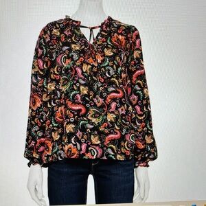 Croft and Barrow Tiered Textured Blouse